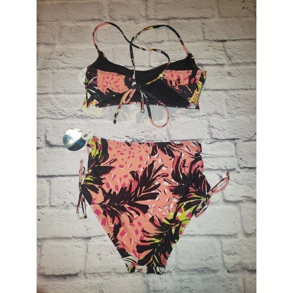 NWT Decree High Waist 2 Piece Swimsuit Bikini Jrs Size Small - Picture 3 of 3